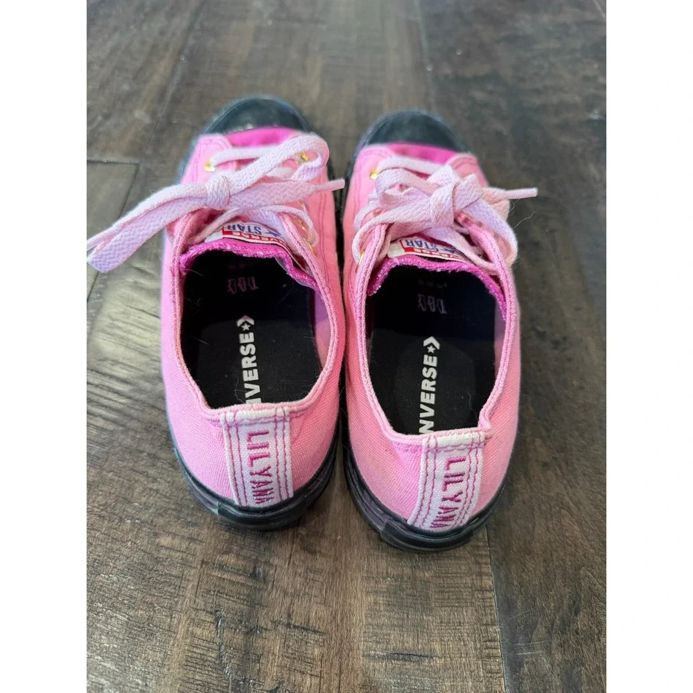 Converse All Star Shoes Juniors 2.5 Black‎ Pink Retro Punk Low Tops